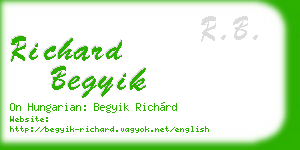 richard begyik business card